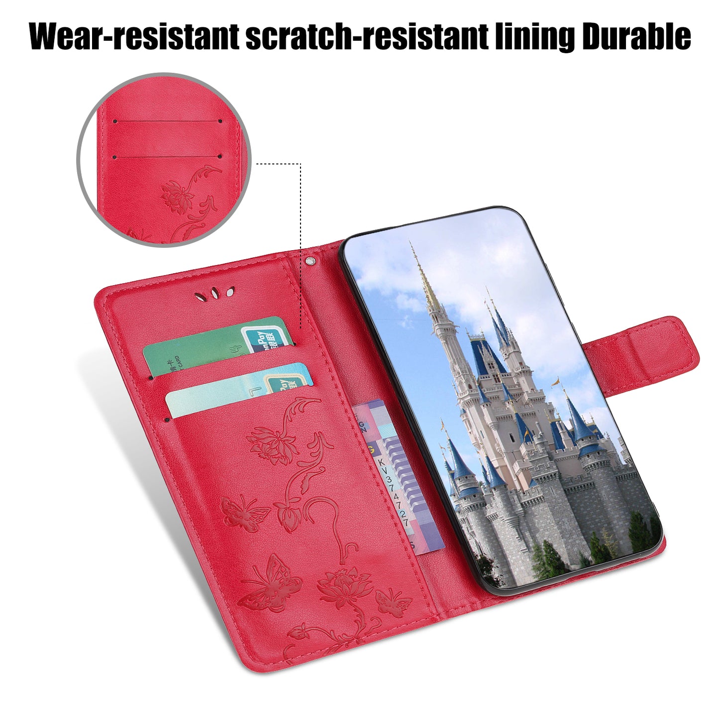 Imprint Butterfly Flower Wallet Leather Protective Case for iPhone 12 mini