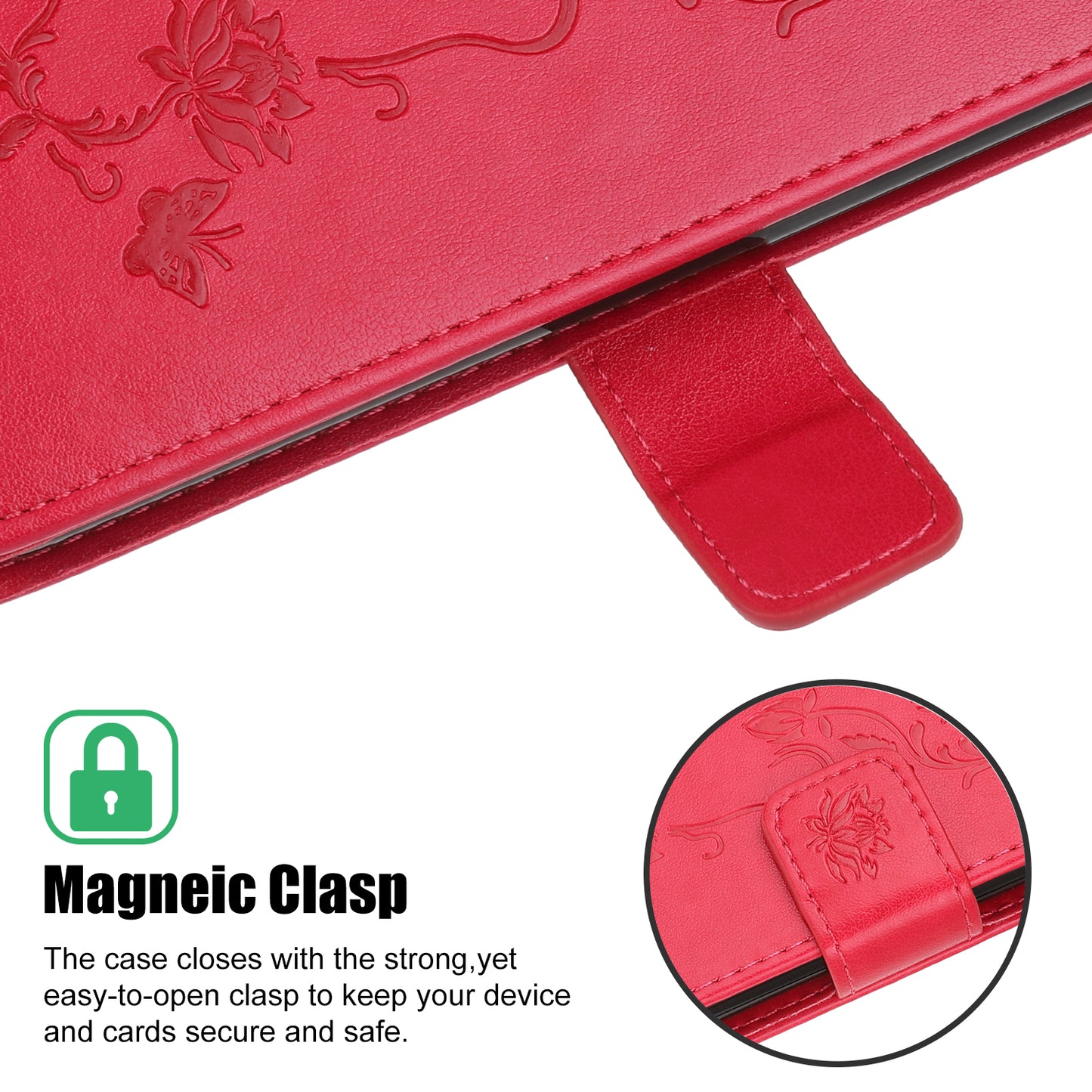 Imprint Butterfly Flower Wallet Leather Protective Case for iPhone 12 mini