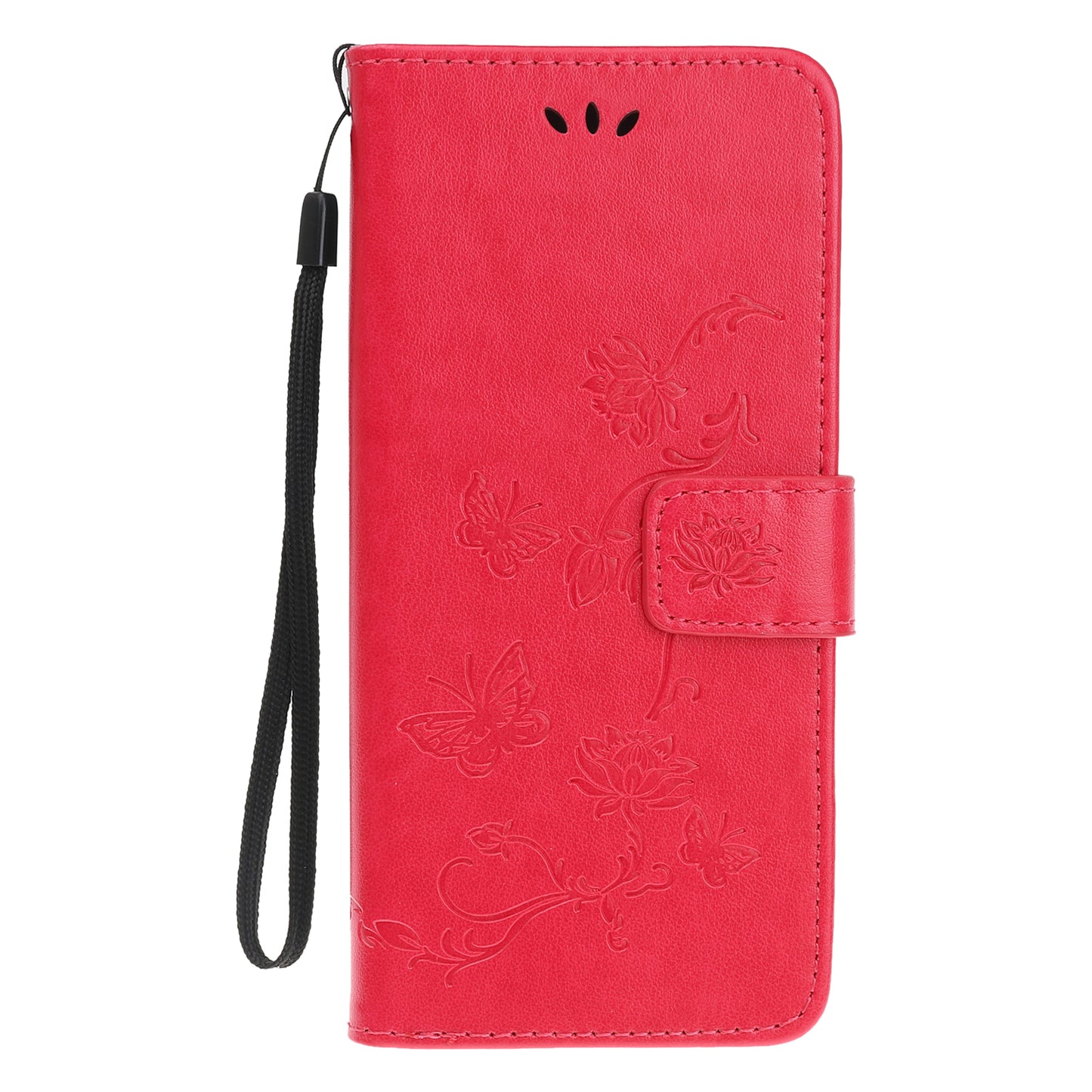 Imprint Butterfly Flower Wallet Leather Protective Case for iPhone 12 mini