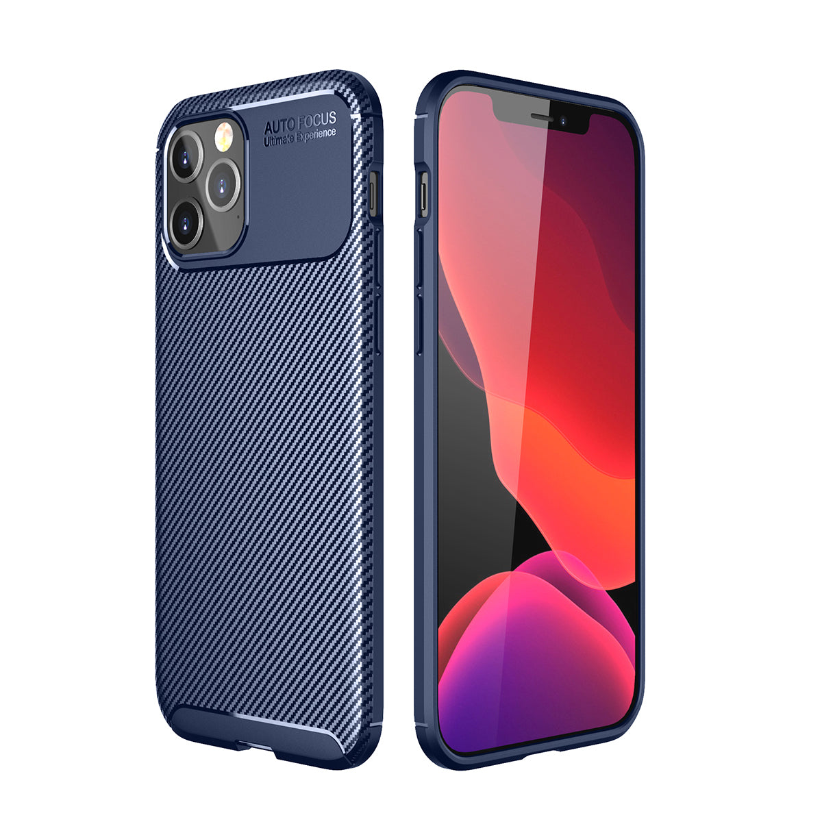 Carbon Fiber Skin Case Drop-proof TPU Shell for iPhone 12 Pro 6.1 inch
