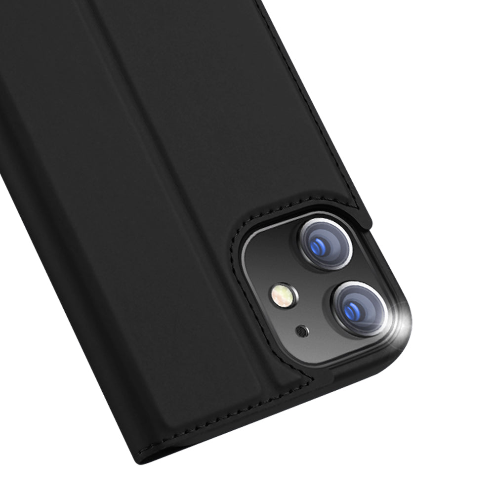 DUX DUCIS Skin Pro Series Smooth Texture PU Leather Stand Flip Folio Cover with Card Slot for iPhone 12 Pro 6.1 inch