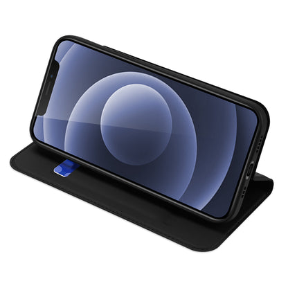 DUX DUCIS Skin Pro Series Smooth Texture PU Leather Stand Flip Folio Cover with Card Slot for iPhone 12 Pro 6.1 inch