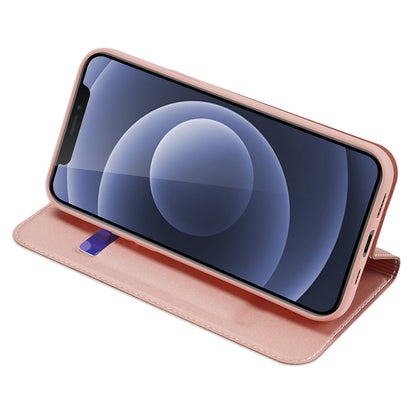 DUX DUCIS Skin Pro Series Smooth Texture PU Leather Stand Flip Folio Cover with Card Slot for iPhone 12 Pro 6.1 inch