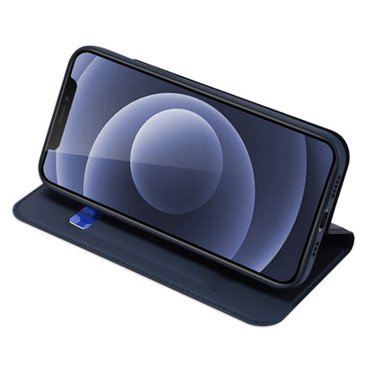 DUX DUCIS Skin Pro Series Smooth Texture PU Leather Stand Flip Folio Cover with Card Slot for iPhone 12 Pro 6.1 inch