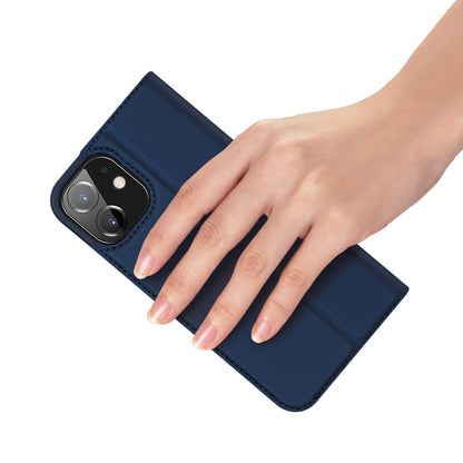 DUX DUCIS Skin Pro Series Smooth Texture PU Leather Stand Flip Folio Cover with Card Slot for iPhone 12 Pro 6.1 inch