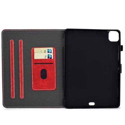 Solid Color Card Slots Stand Flip Leather Protective Shell for iPad Pro 11-inch (2020) / iPad Pro 11-inch (2018)