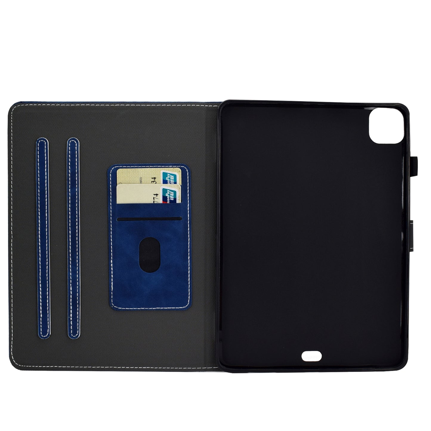 Solid Color Card Slots Stand Flip Leather Protective Shell for iPad Pro 11-inch (2020) / iPad Pro 11-inch (2018)