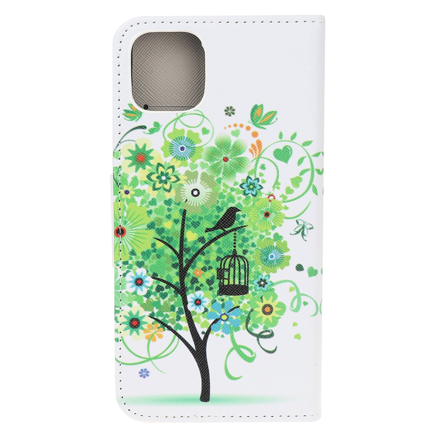 Cross Texture Pattern Printing Wallet Leather Cover Casing for iPhone 12 Pro 6.1-inch