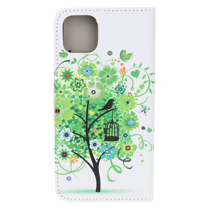 Cross Texture Pattern Printing Wallet Leather Cover Casing for iPhone 12 Pro 6.1-inch