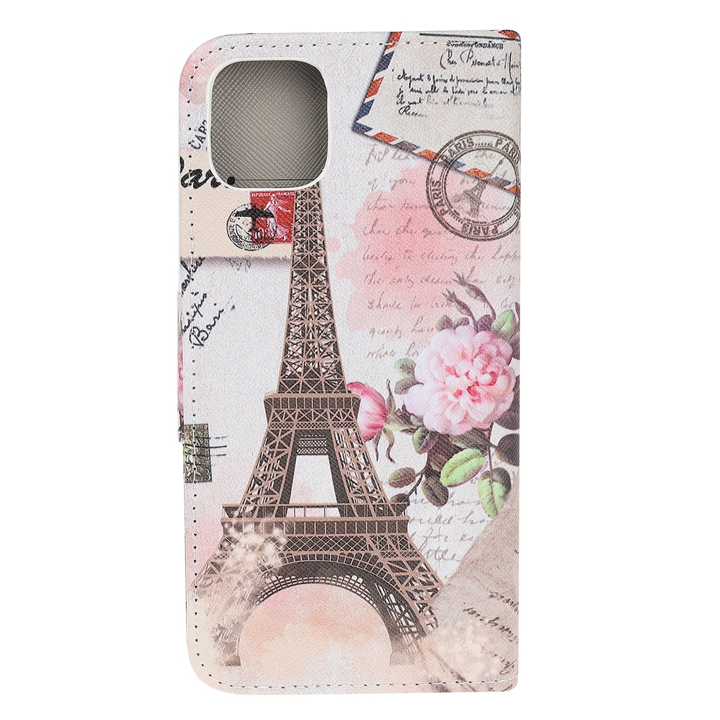 Cross Texture Pattern Printing Wallet Leather Cover Casing for iPhone 12 Pro 6.1-inch