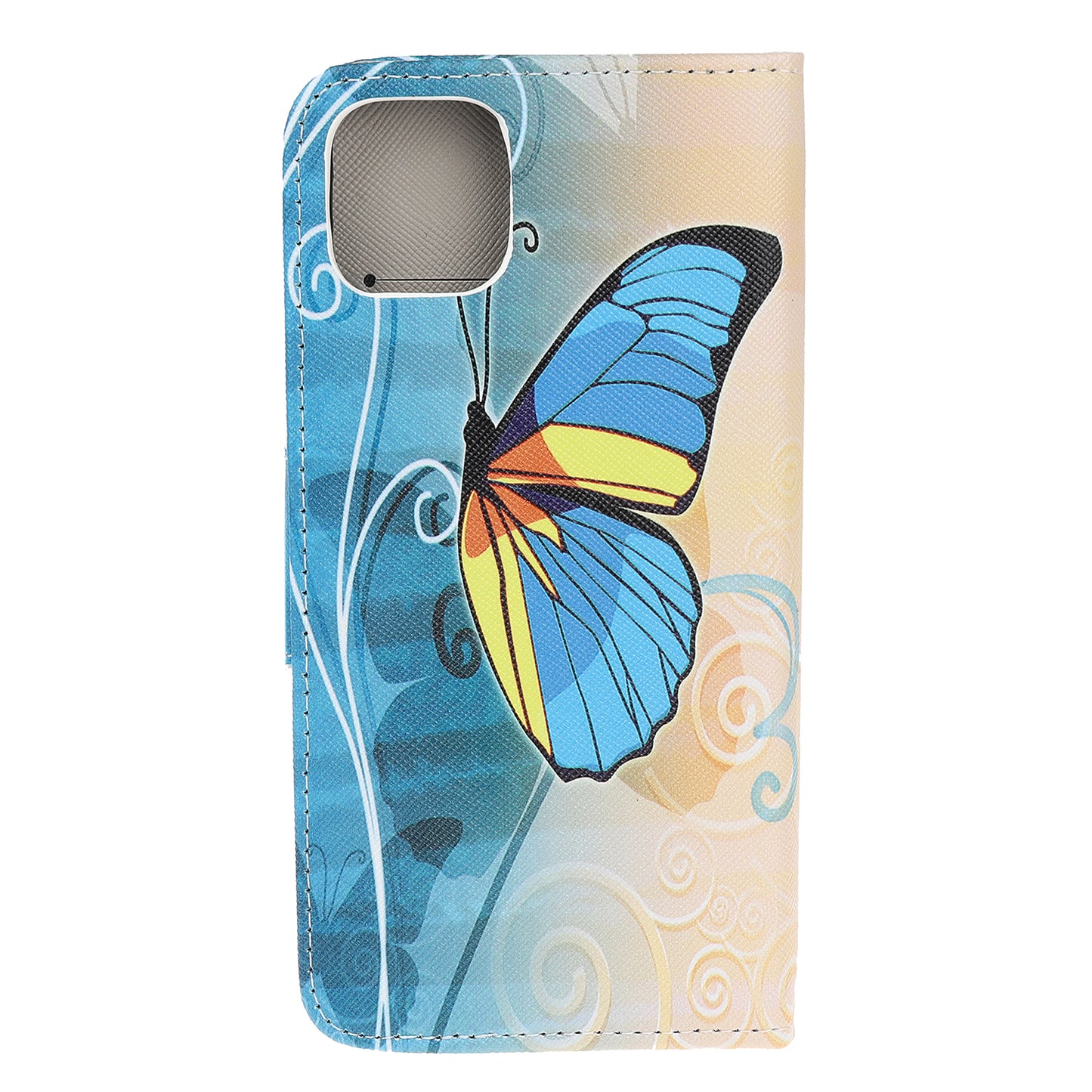 Cross Texture Pattern Printing Wallet Leather Cover Casing for iPhone 12 Pro 6.1-inch