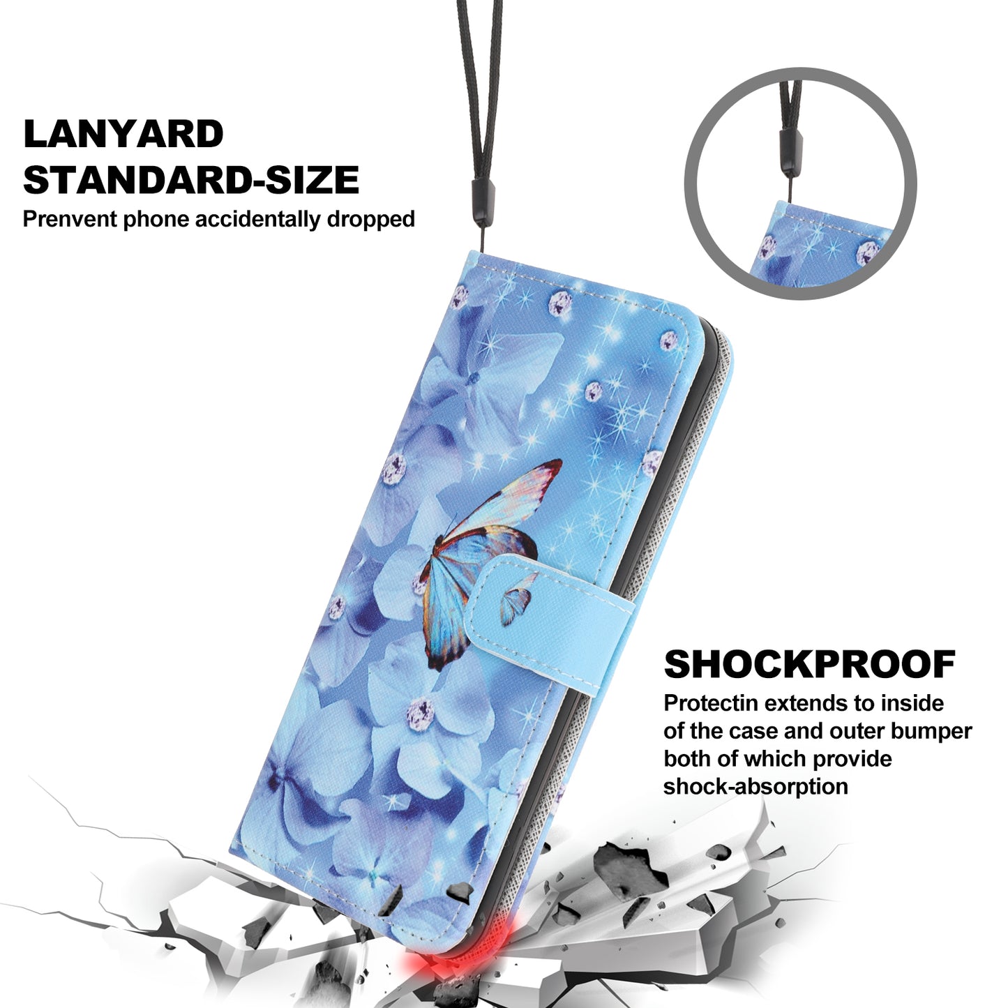 Cross Texture Pattern Printing Wallet Leather Phone Casing for iPhone 12 mini 5.4 inch