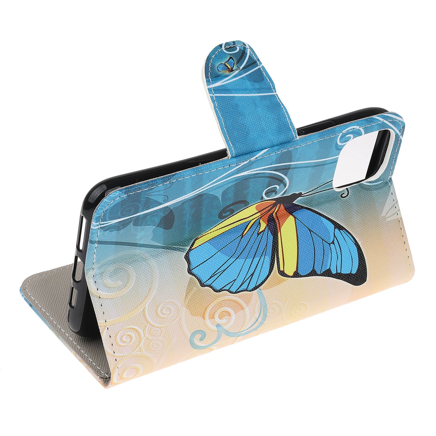 Pattern Printing Shell Leather Cover for iPhone 12 mini