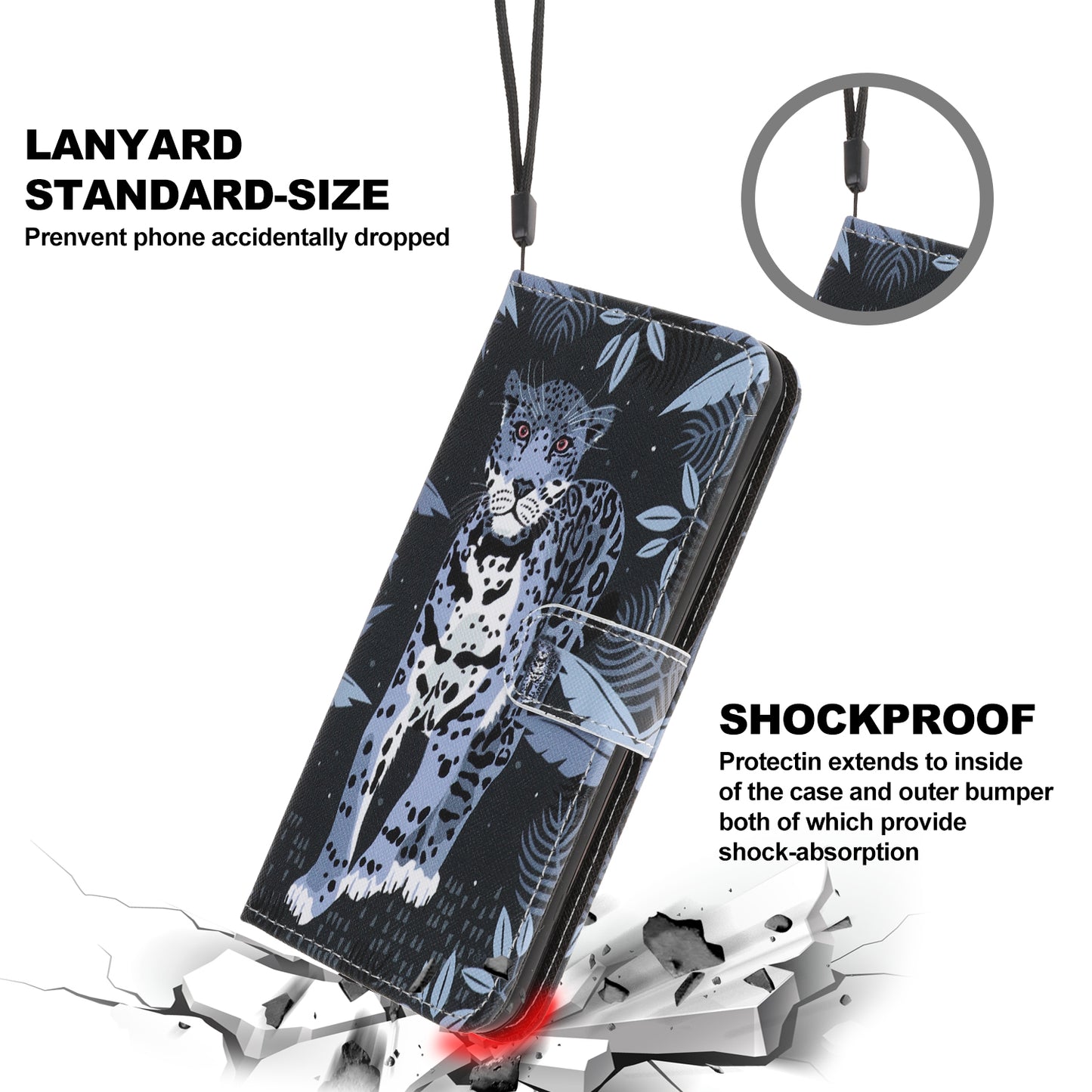 Printing Style Cross Skin Leather Protective Cover with Strap for iPhone 12 Pro 6.1 inch