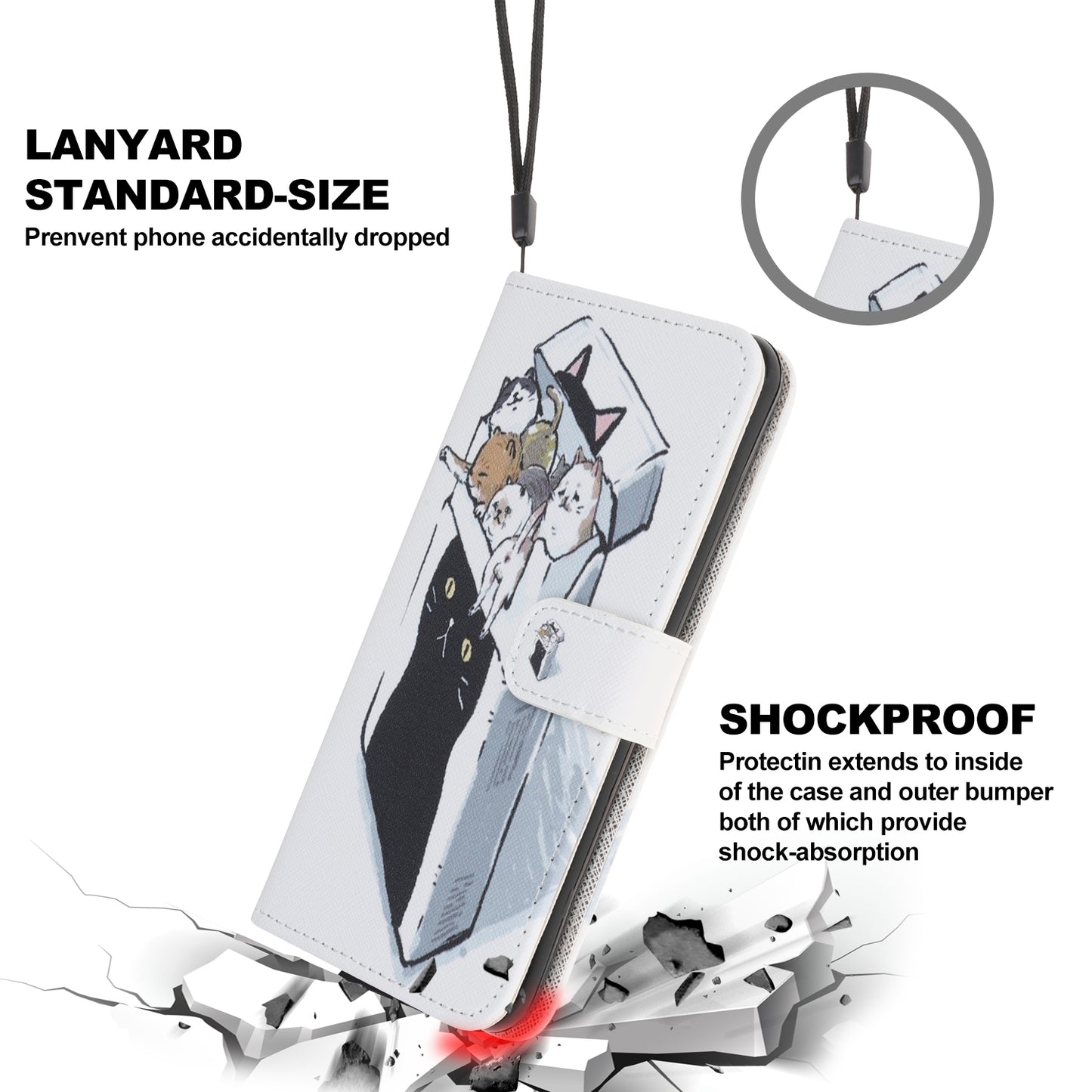 Printing Style Cross Skin Leather Protective Cover with Strap for iPhone 12 Pro 6.1 inch