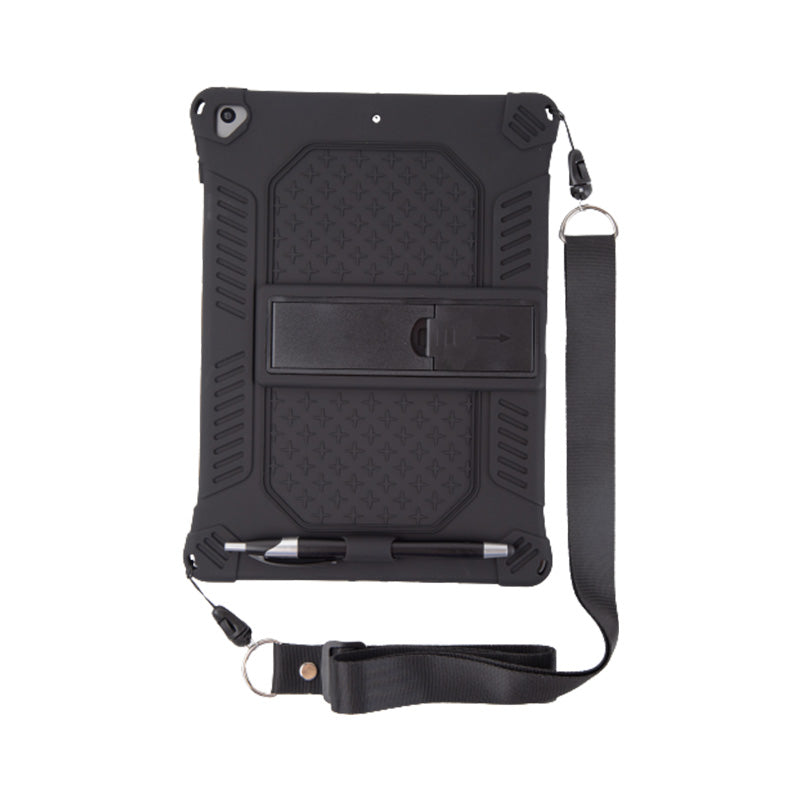 Kickstand PC Soft Silicone Case with Hanging Rope for iPad 10.2 (2021)/(2020)/(2019)/Air 10.5 inch (2019)