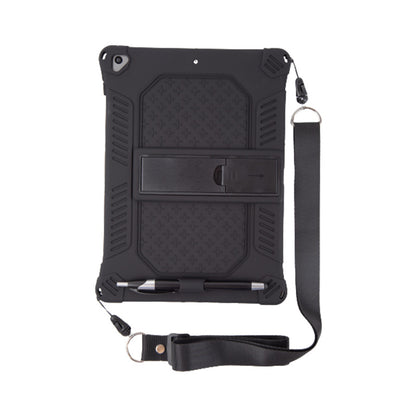 Kickstand PC Soft Silicone Case with Hanging Rope for iPad 10.2 (2021)/(2020)/(2019)/Air 10.5 inch (2019)