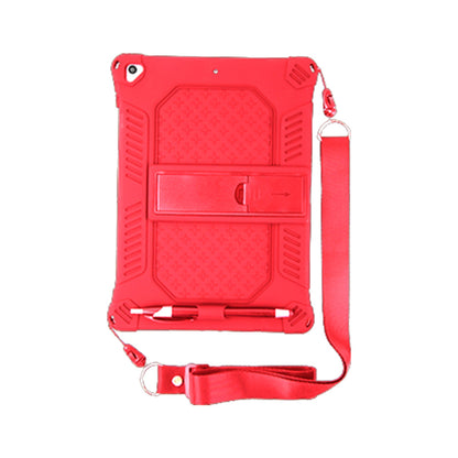 Kickstand PC Soft Silicone Case with Hanging Rope for iPad 10.2 (2021)/(2020)/(2019)/Air 10.5 inch (2019)