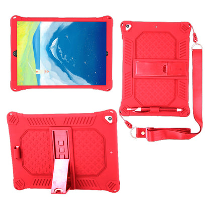 Kickstand PC Soft Silicone Case with Hanging Rope for iPad 10.2 (2021)/(2020)/(2019)/Air 10.5 inch (2019)