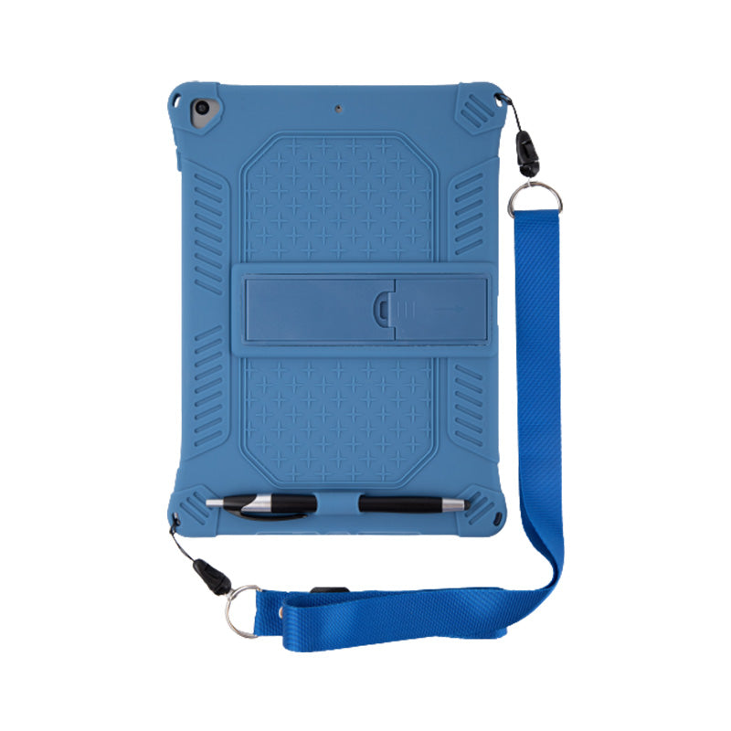 Kickstand PC Soft Silicone Case with Hanging Rope for iPad 10.2 (2021)/(2020)/(2019)/Air 10.5 inch (2019)