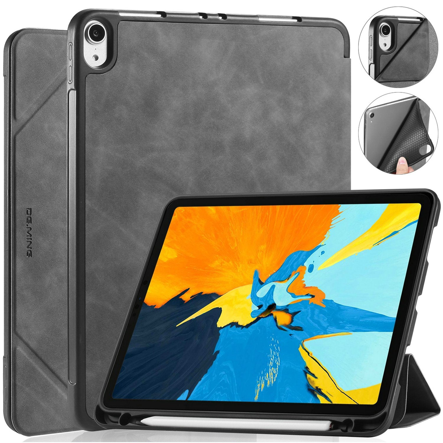 DG.MING See Series Auto Wake & Sleep Leather Protective Case for Apple iPad Air (2020)/Air (2022)/Pro 11-inch (2018)