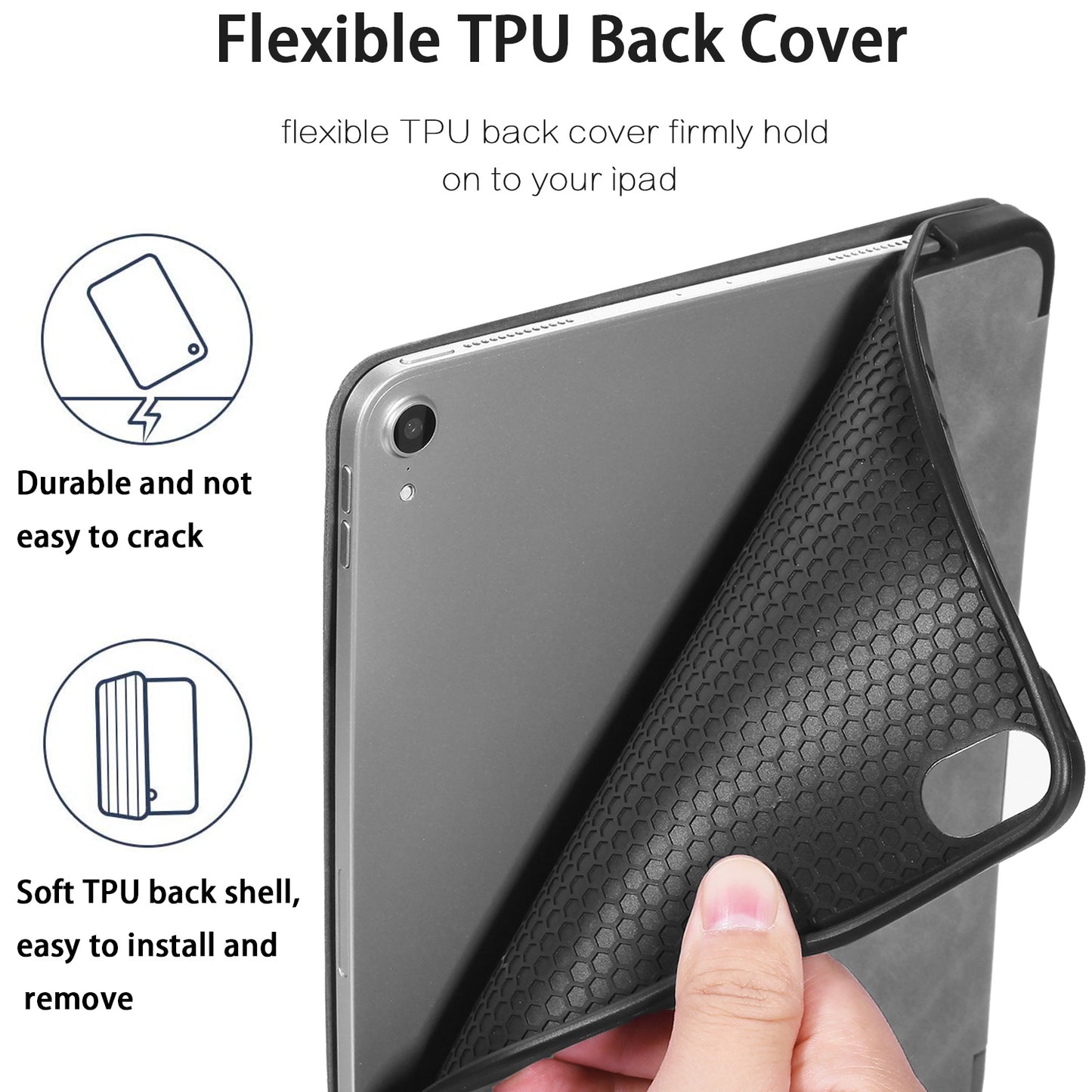 DG.MING See Series Auto Wake & Sleep Leather Protective Case for Apple iPad Air (2020)/Air (2022)/Pro 11-inch (2018)