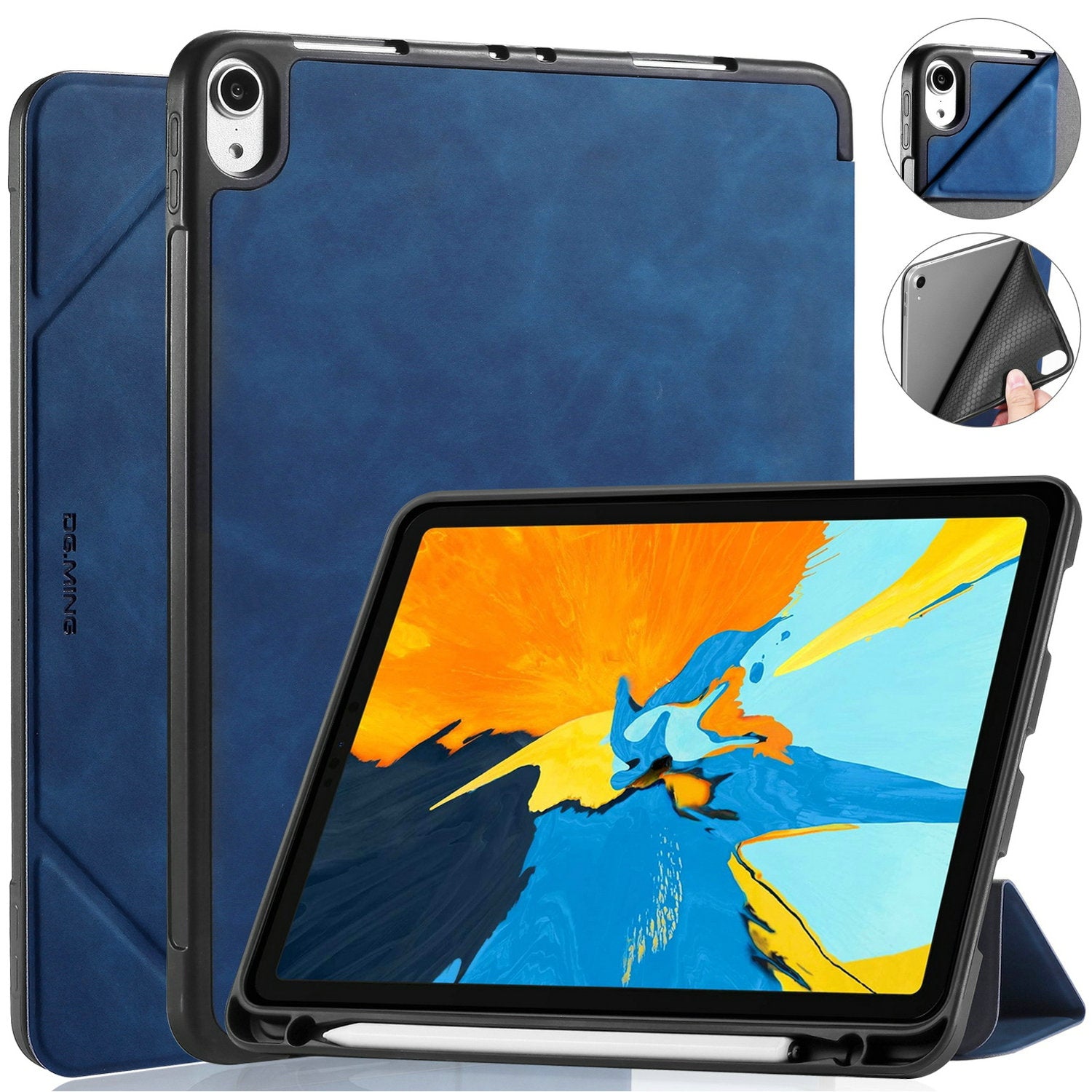 DG.MING See Series Auto Wake & Sleep Leather Protective Case for Apple iPad Air (2020)/Air (2022)/Pro 11-inch (2018)