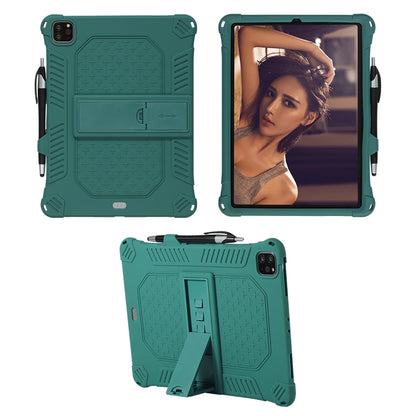 Kickstand PC Soft Silicone Case with Lanyard for iPad Air (2020)/Air (2022)/Pro 11-inch (2021)(2020)(2018)