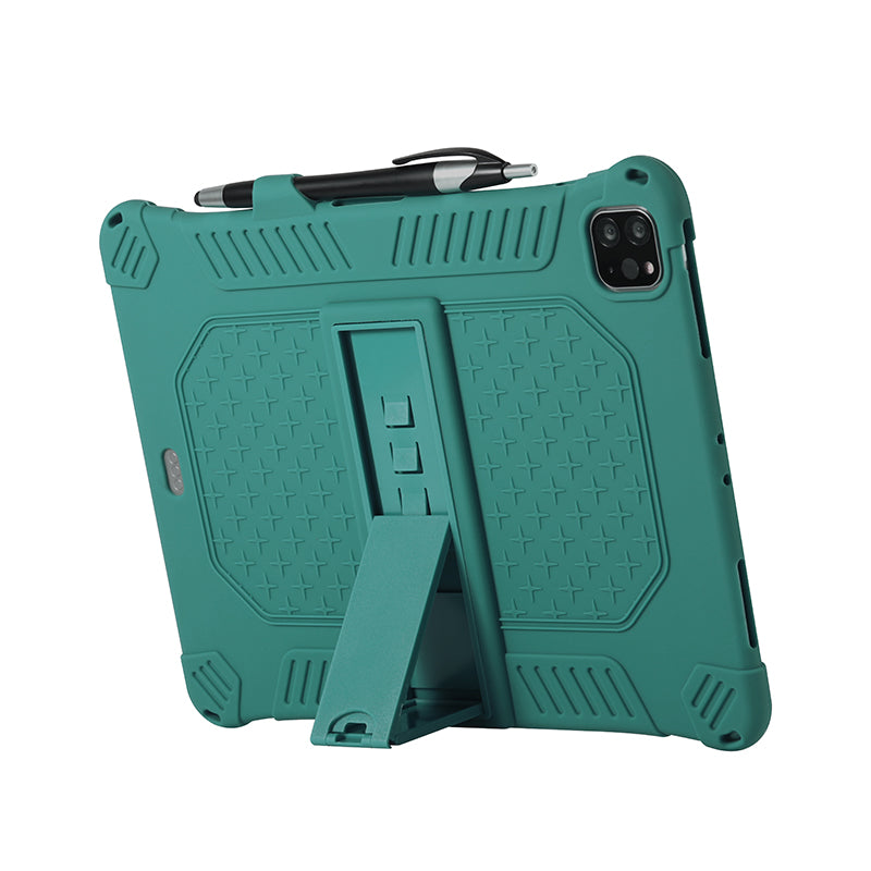 Kickstand PC Soft Silicone Case with Lanyard for iPad Air (2020)/Air (2022)/Pro 11-inch (2021)(2020)(2018)