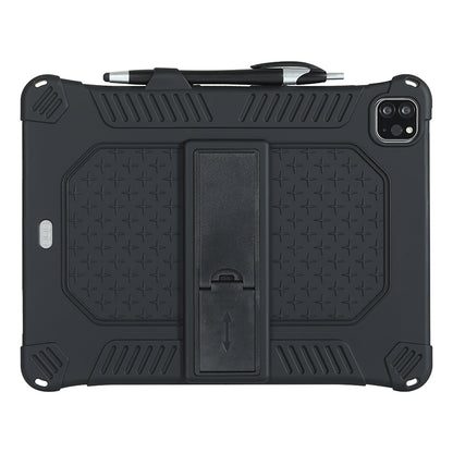 Kickstand PC Soft Silicone Case with Lanyard for iPad Air (2020)/Air (2022)/Pro 11-inch (2021)(2020)(2018)