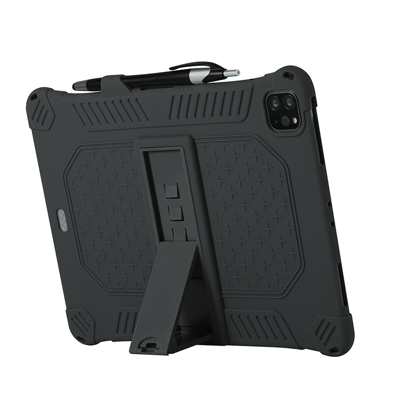 Kickstand PC Soft Silicone Case with Lanyard for iPad Air (2020)/Air (2022)/Pro 11-inch (2021)(2020)(2018)
