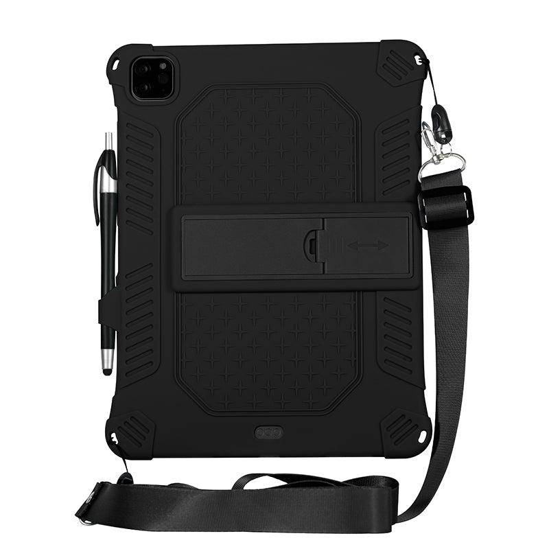 Kickstand PC Soft Silicone Case with Lanyard for iPad Air (2020)/Air (2022)/Pro 11-inch (2021)(2020)(2018)