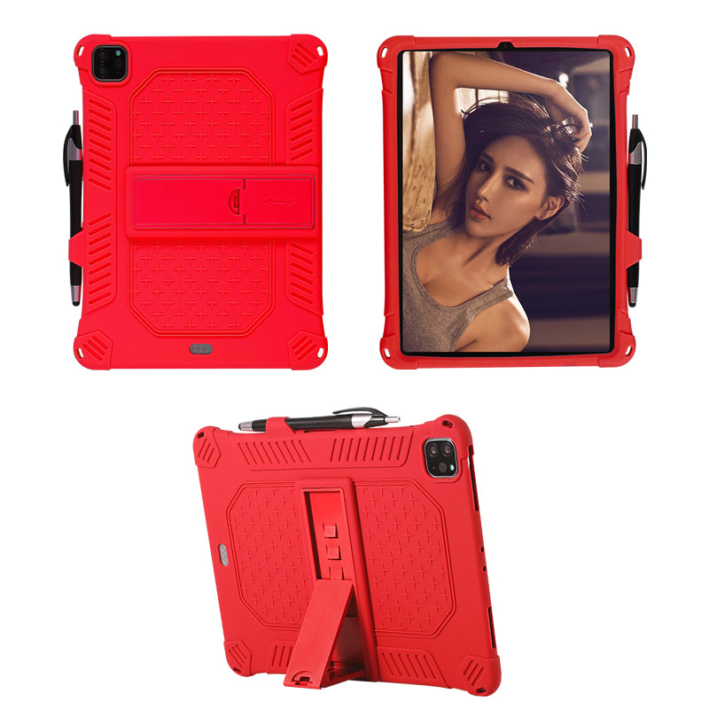 Kickstand PC Soft Silicone Case with Lanyard for iPad Air (2020)/Air (2022)/Pro 11-inch (2021)(2020)(2018)