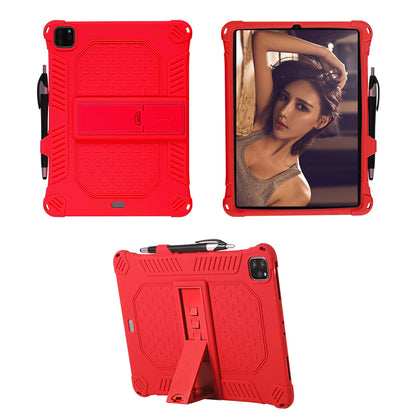 Kickstand PC Soft Silicone Case with Lanyard for iPad Air (2020)/Air (2022)/Pro 11-inch (2021)(2020)(2018)