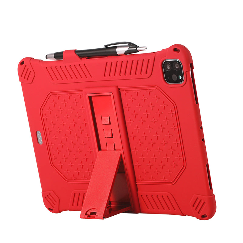 Kickstand PC Soft Silicone Case with Lanyard for iPad Air (2020)/Air (2022)/Pro 11-inch (2021)(2020)(2018)