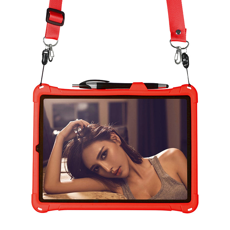Kickstand PC Soft Silicone Case with Lanyard for iPad Air (2020)/Air (2022)/Pro 11-inch (2021)(2020)(2018)