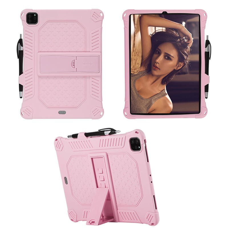 Kickstand PC Soft Silicone Case with Lanyard for iPad Air (2020)/Air (2022)/Pro 11-inch (2021)(2020)(2018)
