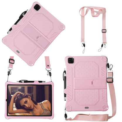 Kickstand PC Soft Silicone Case with Lanyard for iPad Air (2020)/Air (2022)/Pro 11-inch (2021)(2020)(2018)