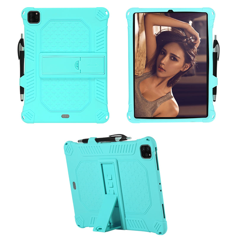 Kickstand PC Soft Silicone Case with Lanyard for iPad Air (2020)/Air (2022)/Pro 11-inch (2021)(2020)(2018)