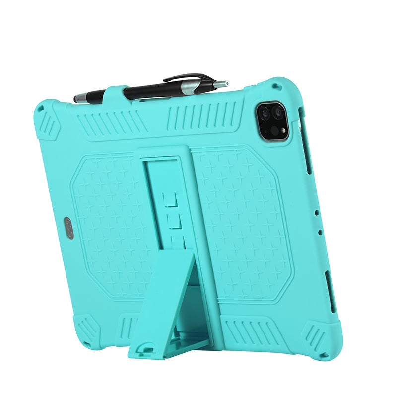 Kickstand PC Soft Silicone Case with Lanyard for iPad Air (2020)/Air (2022)/Pro 11-inch (2021)(2020)(2018)