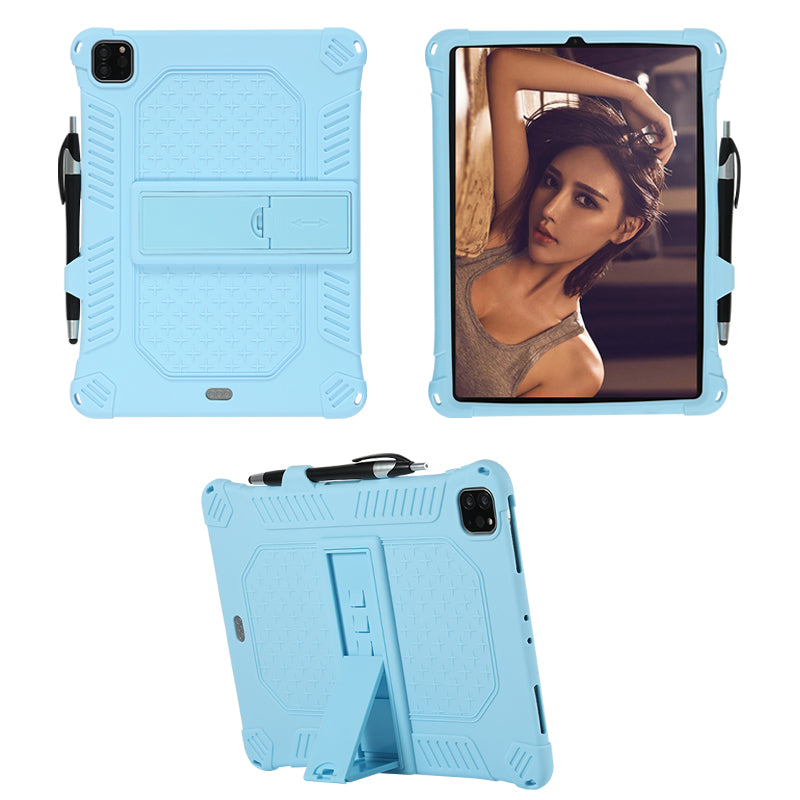 Kickstand PC Soft Silicone Case with Lanyard for iPad Air (2020)/Air (2022)/Pro 11-inch (2021)(2020)(2018)