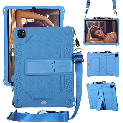Kickstand PC Soft Silicone Case with Lanyard for iPad Air (2020)/Air (2022)/Pro 11-inch (2021)(2020)(2018)