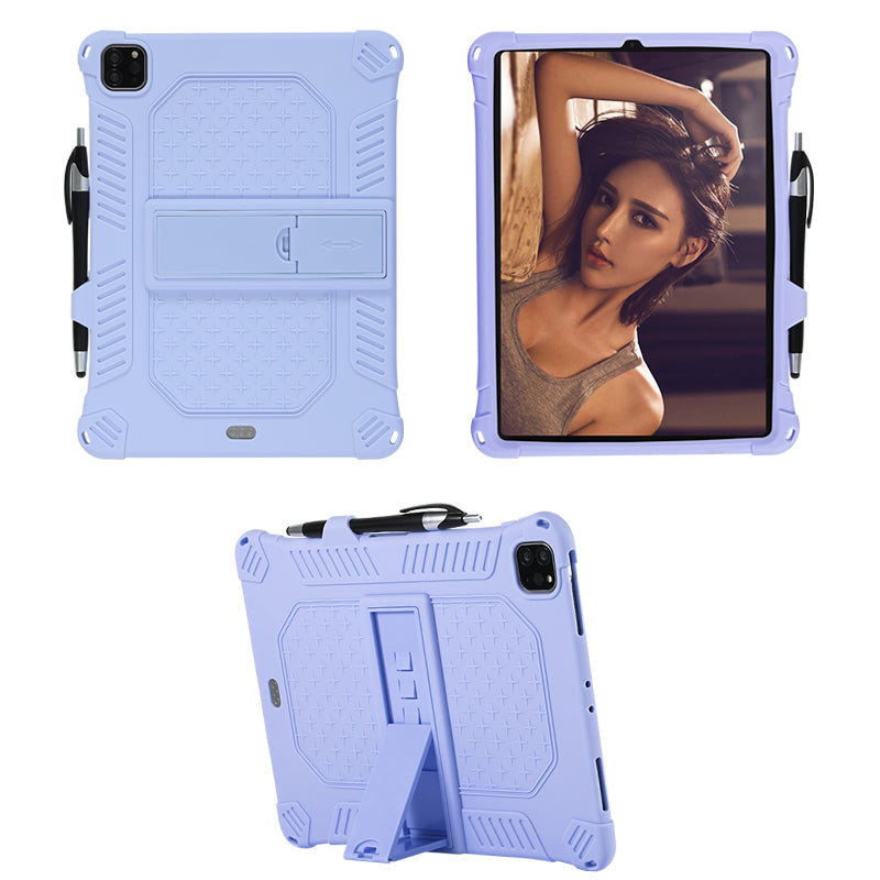 Kickstand PC Soft Silicone Case with Lanyard for iPad Air (2020)/Air (2022)/Pro 11-inch (2021)(2020)(2018)