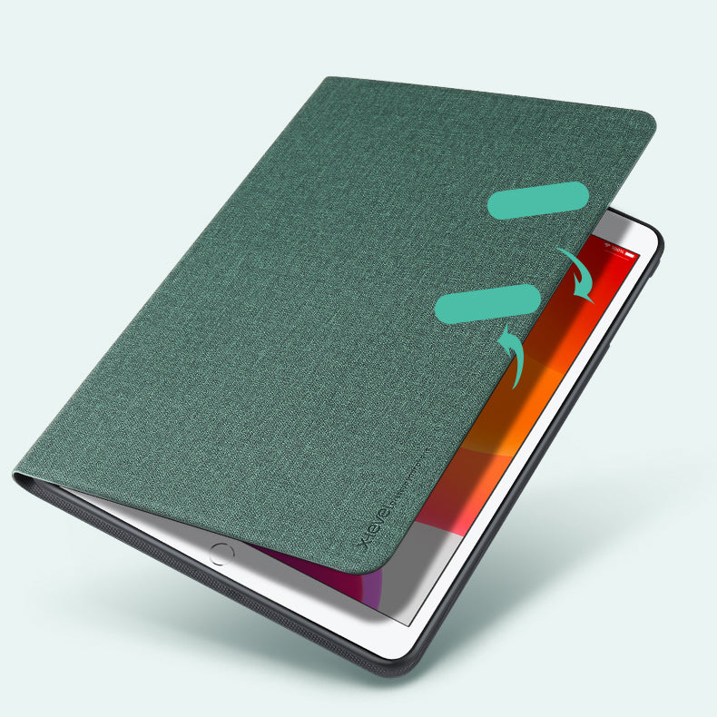 X-LEVEL Canvas Series Cloth Texture Leather Protective Cover for iPad 5/6 / iPad 9.7 2016/2017/2018