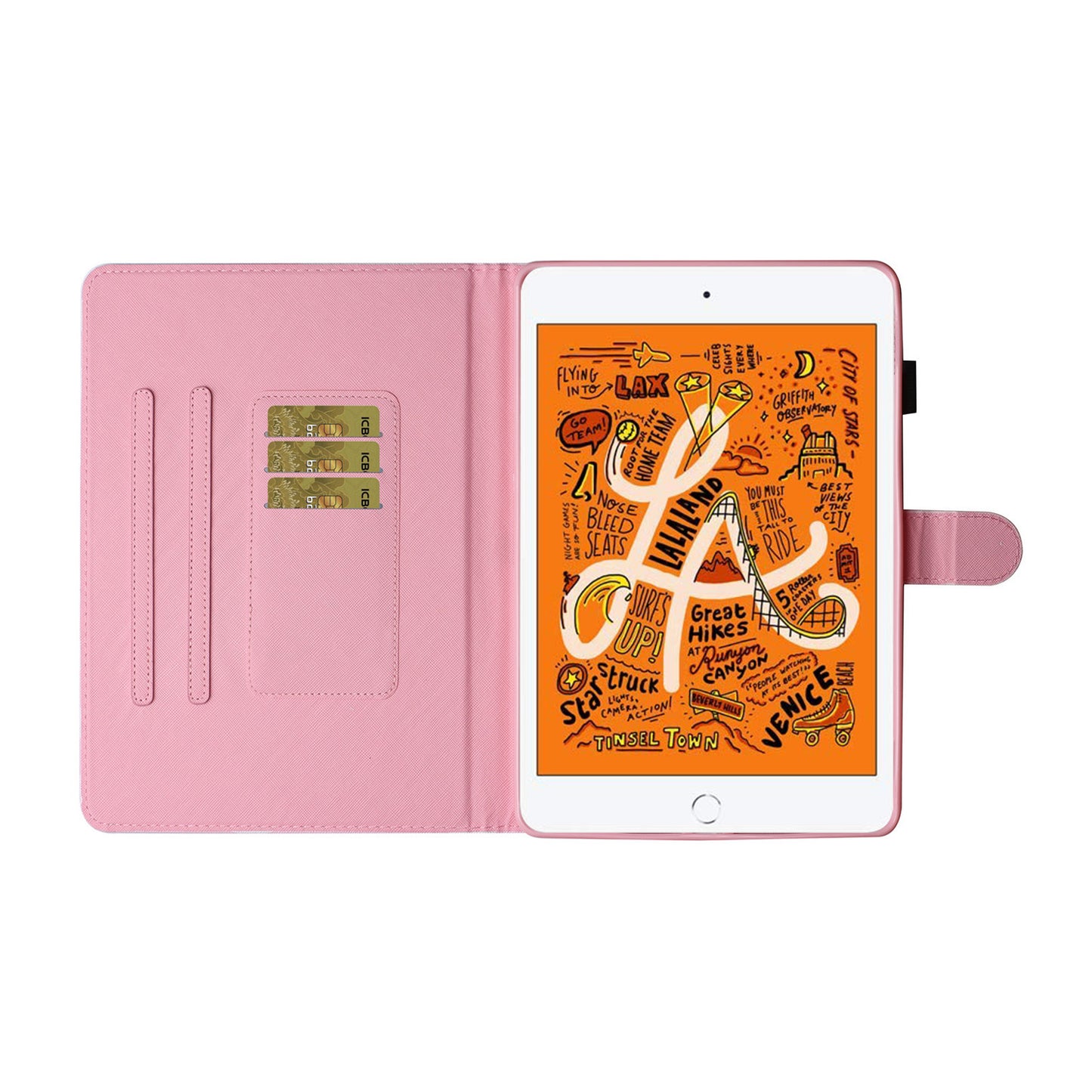 Printing Skin Leather Tablet Shell for iPad mini (2019) 7.9 inch/4/3/2/1