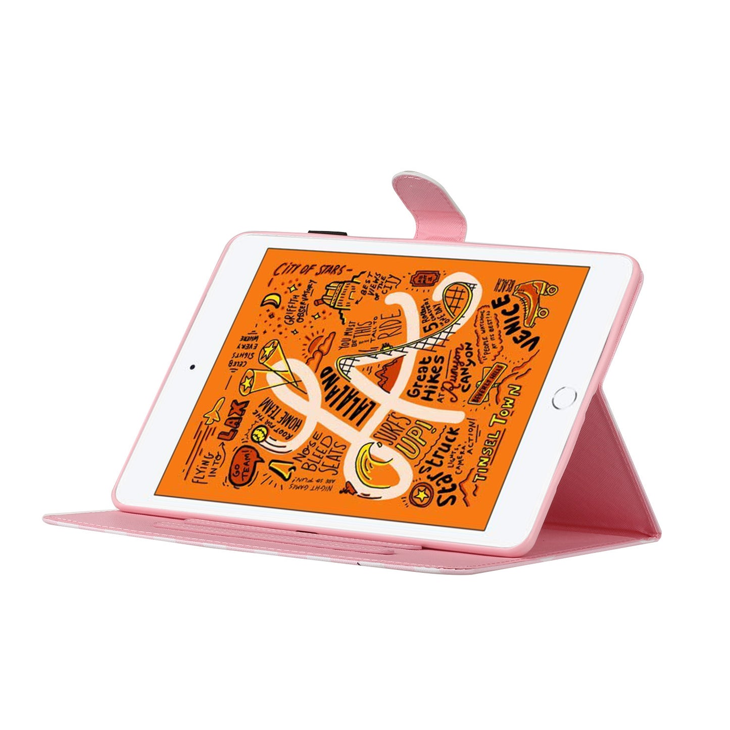 Printing Skin Leather Tablet Shell for iPad mini (2019) 7.9 inch/4/3/2/1
