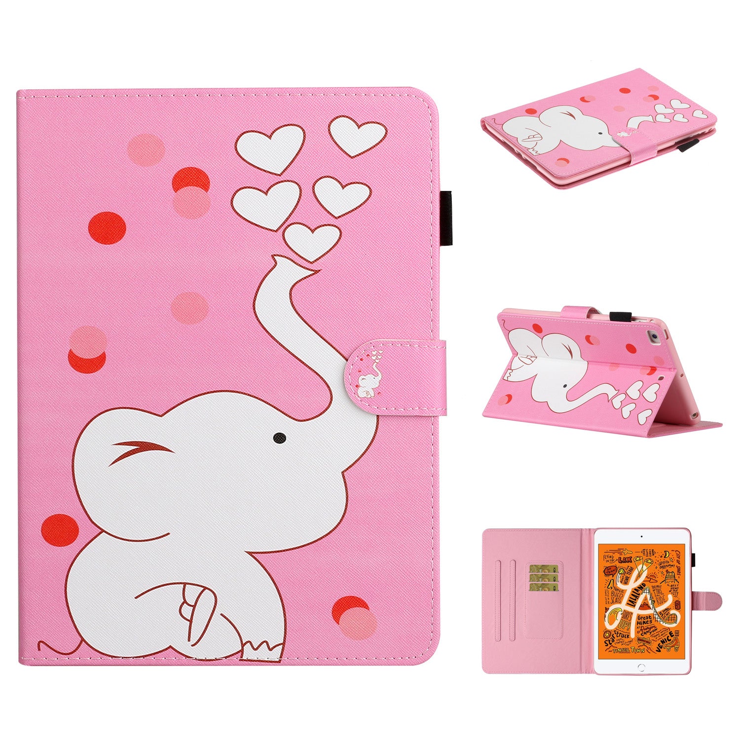Printing Skin Leather Tablet Shell for iPad mini (2019) 7.9 inch/4/3/2/1