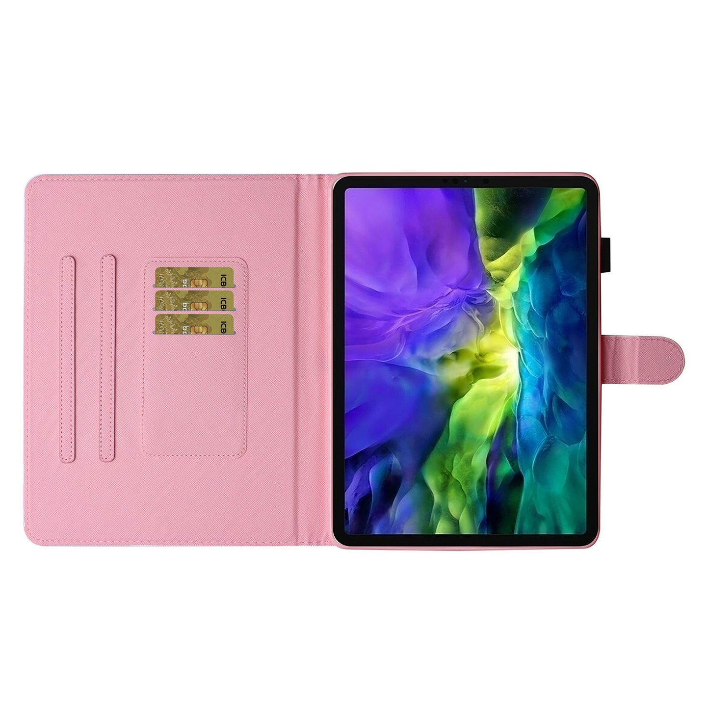 Pattern Printing Leather Stand Shell with Card Slots for iPad Pro 11-inch (2020) (2018)