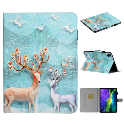 Pattern Printing Leather Stand Shell with Card Slots for iPad Pro 11-inch (2020) (2018)