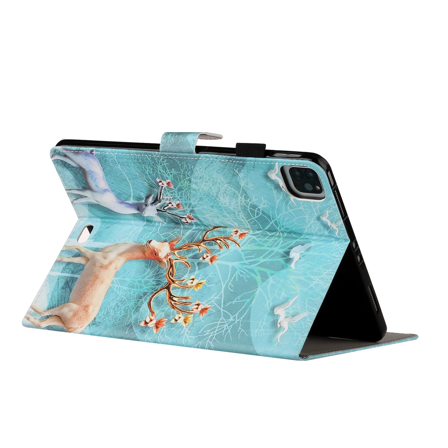 Pattern Printing Leather Stand Shell with Card Slots for iPad Pro 11-inch (2020) (2018)